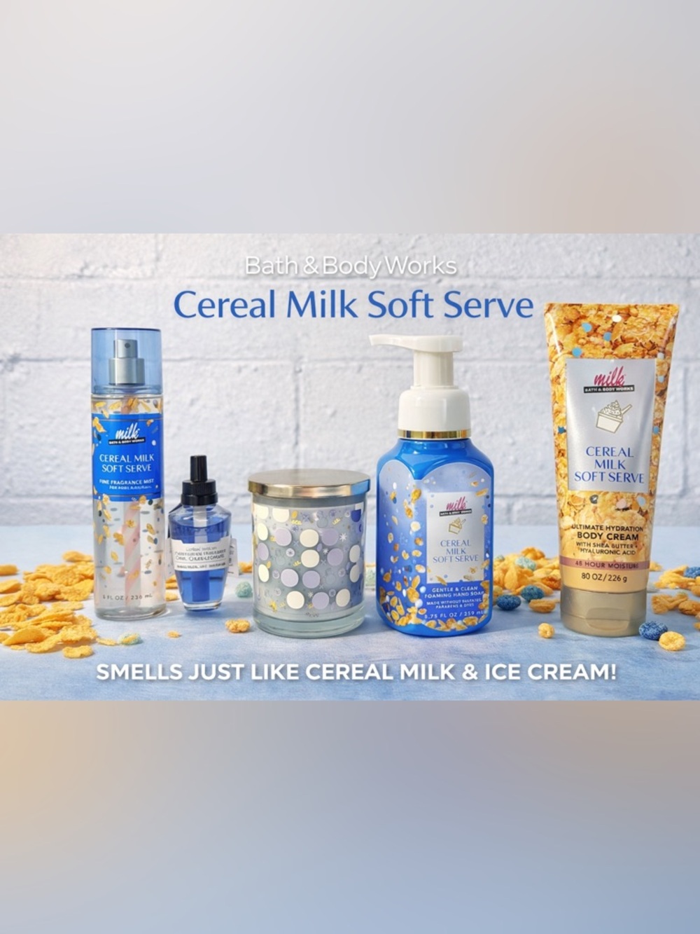 Bath & Body Works Blue Cereal Milk Soft Serve Foaming Hand Soap